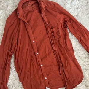 SOLD Frank & Eileen Pumpkin Orange Button Down